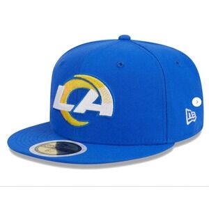 New Era® (Kids SIZE 6 7/8) Los Angeles Rams 59FIFTY Fitted Hat Blue NFL Cap